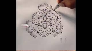 simple rangoli designs for beginners|| flower rangoli designs|| madhu rangoli designs