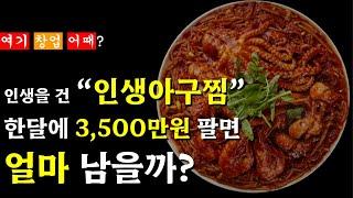 [여기 창업 어때] 아구찜에 인생 건, "인생아구찜" 매출, 창업 비용, 수익 분석