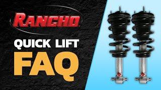 Rancho Quicklift & RS9000XL - Your Questions Answered!