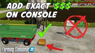 Add Exact $$$ Amount On Console | Farming Simulator 22