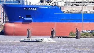 EWD Emder Werft self discarging Bulk Carrier BULKNES in Emden Dockyard V2EG6 IMO 9384370