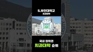 국내 치대 순위 TOP 10 | 국내 주요 10개 치과대학 순위 한방에 정리!! #shorts
