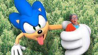 Super Granny VS Sonic real life story