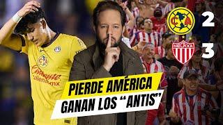 Primera caída de América: Los 'antis' festejan la derrota cómo un título.