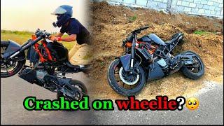 Ktm RC200 fully crashed| Total loss| Wheelie| Durgapur| Training back workout