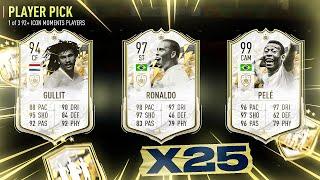 FIFA 22 25 x Guaranteed 92+ Icon Moments Player Pick Packs!