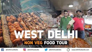 Flavours of PESHAWAR in WEST DELHI I Pure Non Veg Food Tour - Liver Daana, Chicken in Brain Curry