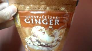 Review Ginger People Gin Gins Crystallized Ginger Vegan Gluten Free but has sugar