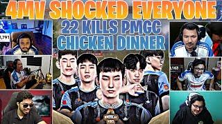 4MV SHOCKED EVERYONE  22 KILLS PMGC CHICKEN DINNER  STREAMERS REACTION  CR7 HORAA 4K GAMING NEPAL