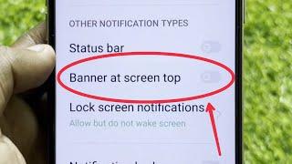 Banner at screen top in oppo mobile || notification types