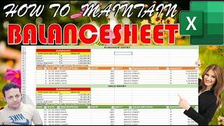 How to Maintain PURCHASE AND SALES BALANCE SHEET IN MICROSOFT EXCEL #microsoftexcel