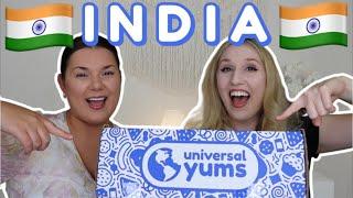 TRYING INDIAN SNACKS  | Universal Yums | Super Yum Box | July 2024 | INDIA