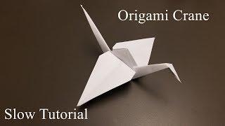 Origami Crane - How to Make the origami Crane - Slow Tutorial