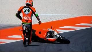 2016 Misano WSBK Race 1 Davide Giugliano crash