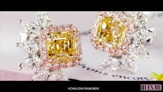 Fancy Yellow Diamond Earrings 中彩黃鑽耳環 - Kowloon Diamonds｜九龍鑽石行