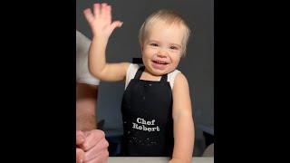 CUTEST BABY CHEF LEARNING TO COOK