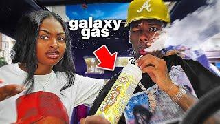 Smoking Galaxy Gas In front Of My GF