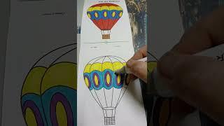 Coloring a Hot Air Balloon | Children's Coloring Book #balloon #coloring #viralvideo