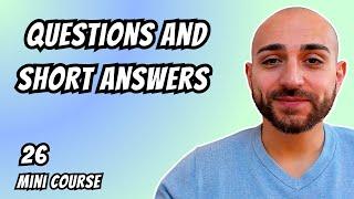 Learn Serbian  Questions and short answers  Mini Course 26