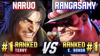 SF6 ▰ NARUO (#1 Ranked Terry) vs RANGASAMY (#1 Ranked E.Honda) ▰ High Level Gameplay