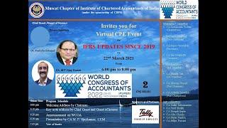 ICAI MUSCAT CHAPTER  ORGANISES CPE EVENT ON IFRS UPDATE WITH CA MP VIJAYKUMAR