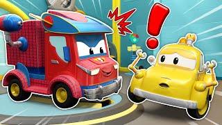 Abschleppwagen ist verwirrt durch SPIEDER TRUCK und BÖSEN ZWILLING| Trucks für Kinder