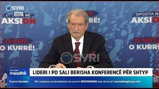 PO NDODH/ Lideri i PD, Sali Berisha konferencë për shtyp (04.11.2024)