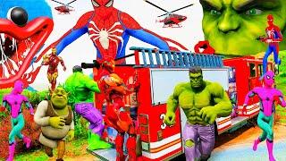 Game Spiderman New Epic Crazy cars Monster Truck Xe Cứu Hỏa Giải Cứu Siêu Nhân Người Nhện | tmphuong