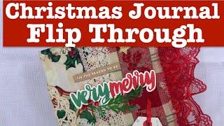 Vintage Christmas Junk Journal Flip Through #junkjournal #christmasjournal