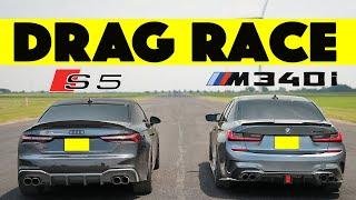 500BHP Battle! Tuned BMW M340i vs Tuned Audi S5, someone gets walked. Drag and Roll Race.