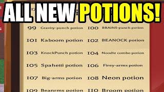 All "20" NEW POTION RECIPES in WACKY WIZARDS! (Roblox)