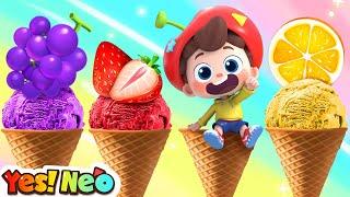 Fruit Ice Cream Song | Ten Little Fruits Song | Learn Numbers | Nursery Rhyme & Kids Song | Yes! Neo