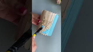 Icecream stick craft ideas/ brush holdar craft ideas #craft #youtubeshorts #shorts #diy #penholder
