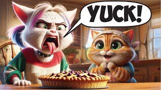 Granny Cat’s Ultimate Food Revenge on Her Rude Granddaughter [Funny Cartoon]