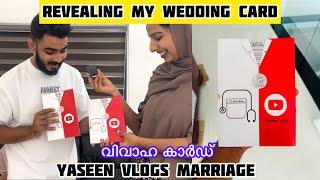 Revealing my wedding card വിവാഹ കാർഡ് yaseen vlog marriage