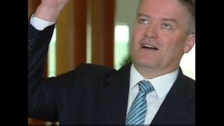 "You can see the pigs fly": Mathias Cormann attempts humour