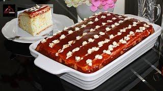 Turkish Tres Leches Cake - کیک ترکی شیری و سس کارامل