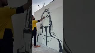 Adiyogi Mahadev painting #shorts #bts #viral