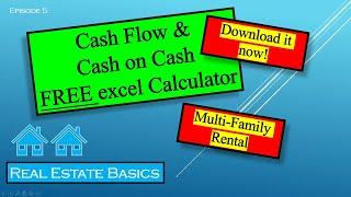 Cash Flow/Cash on Cash ROI Excel Calculator (Multi-Family) (rev 1.0)