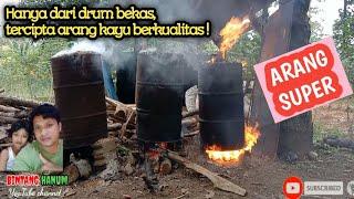 Cara membuat arang kayu berkualitas tinggi  dengan Drum bekas #Bintanghanum #arangkayu #lampung .