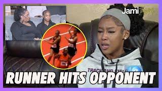 Track Star Caught Hitting Opponent With Baton | Was It Intentional Or Not!?