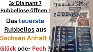 3x Diamant 7 Rubbellose öffnen Video 1 - Wie viel Glück haben wir ?