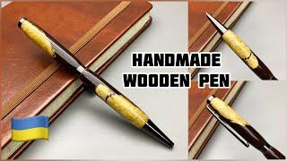 Wooden pen made of oak and epoxy resin | How to make handmade wooden pen