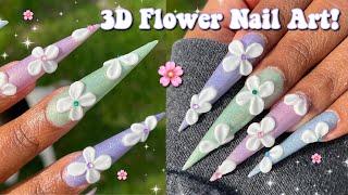 MY FIRST TIME TRYING 3D FLOWER NAIL ART!! Madam Glam "Jackpot" Collection | Easy Aprés Tutorial