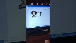How to Create logo of Trophy  and Medal#shorts #computer #msword  #rajcomputerdhamdaha #rca