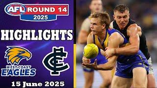 West Coast Eagles vs Carlton Blues Full Game Highlights | Round 14, 2025 AFL