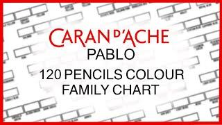 Caran D’Ache Pablo 120 Coloured Pencils Family Chart | Free Download!