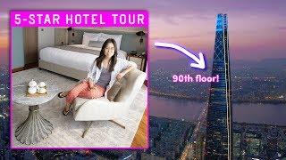 5-STAR HOTEL TOUR in Korea ⭐ 90th Floor Room! 