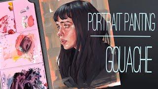 Portrait painting with Himi/Miya gouache