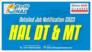 HAL Recruitment 2023 Design and Management Trainee Notification in Detailed | HAL DT & MT Jobs 2023